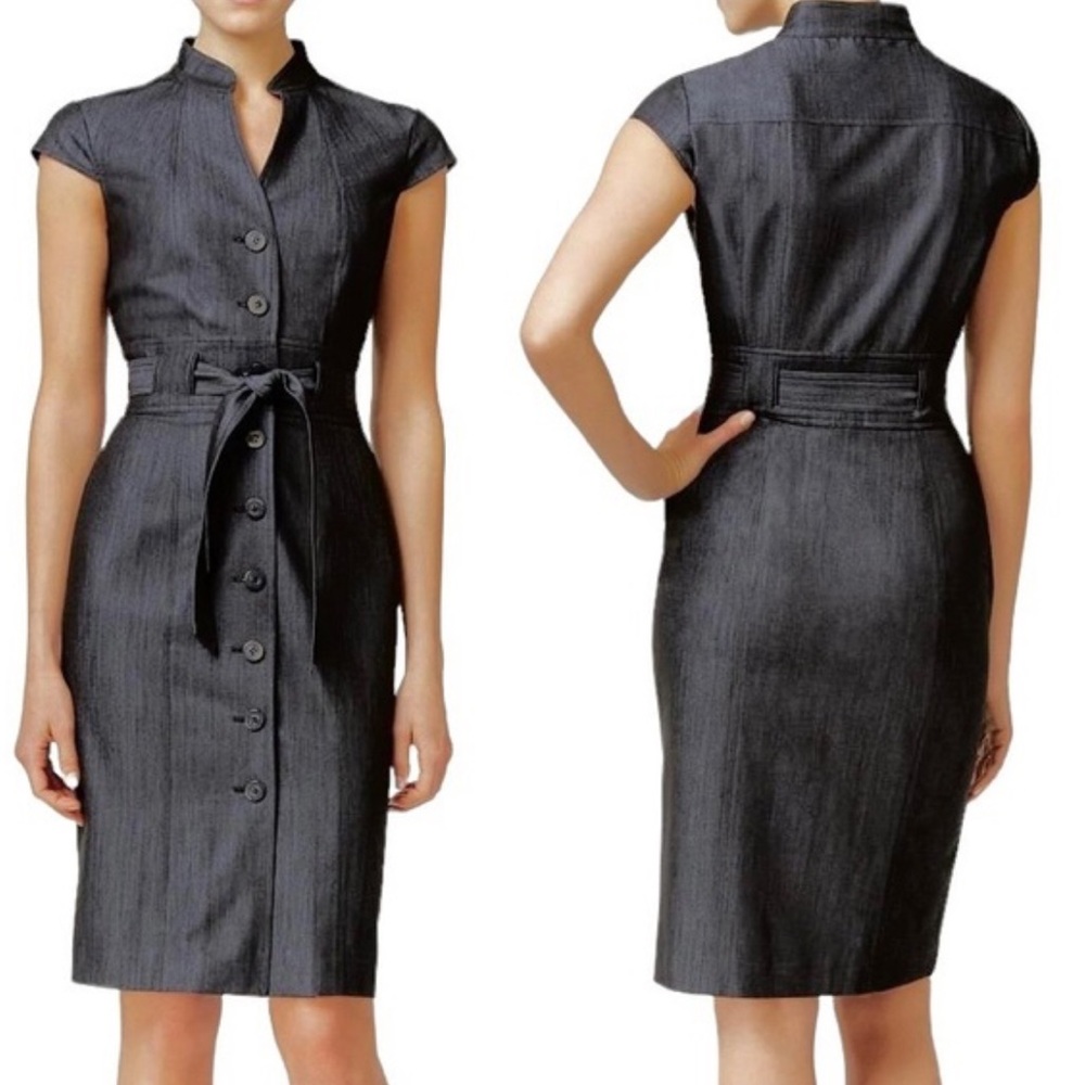 Calvin Klein Black Button-Down Dress